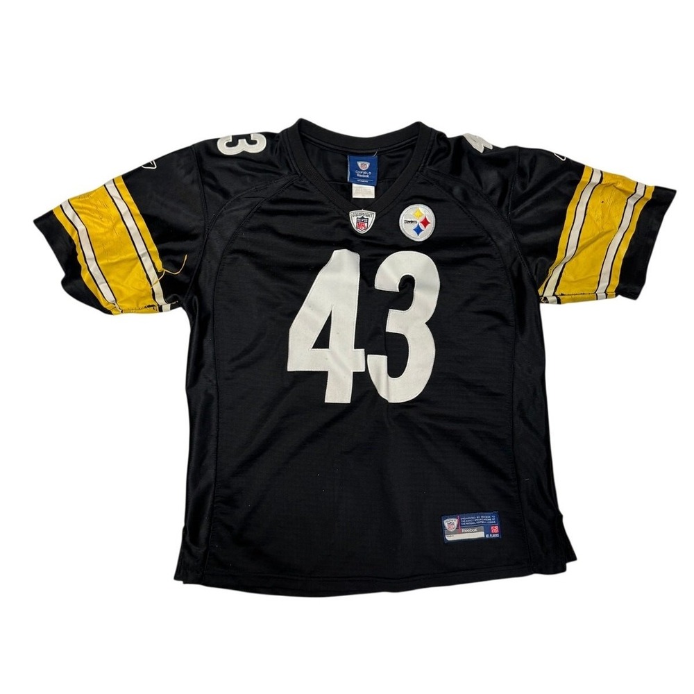 NFL Pittsburgh Steelers Troy Polamalu 43 Reebok On Field Jersey Womens XL Black